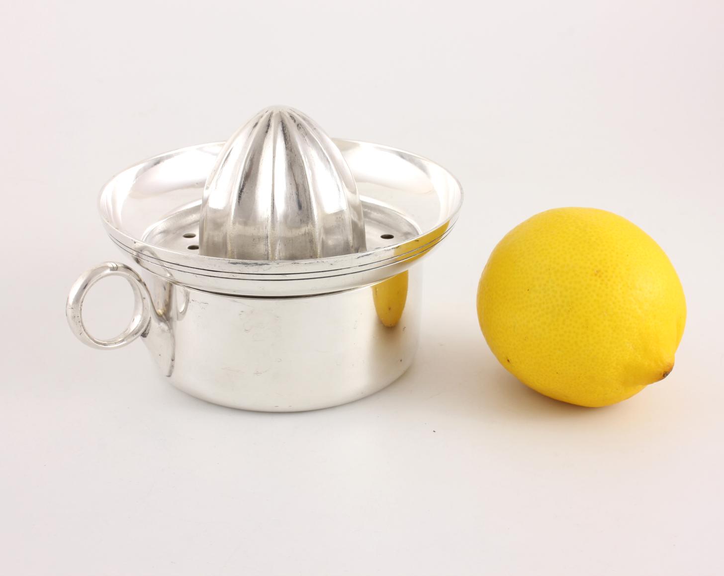 French Two Piece Silver Plated Lemon Squeezer. Cocktail Citrus Press