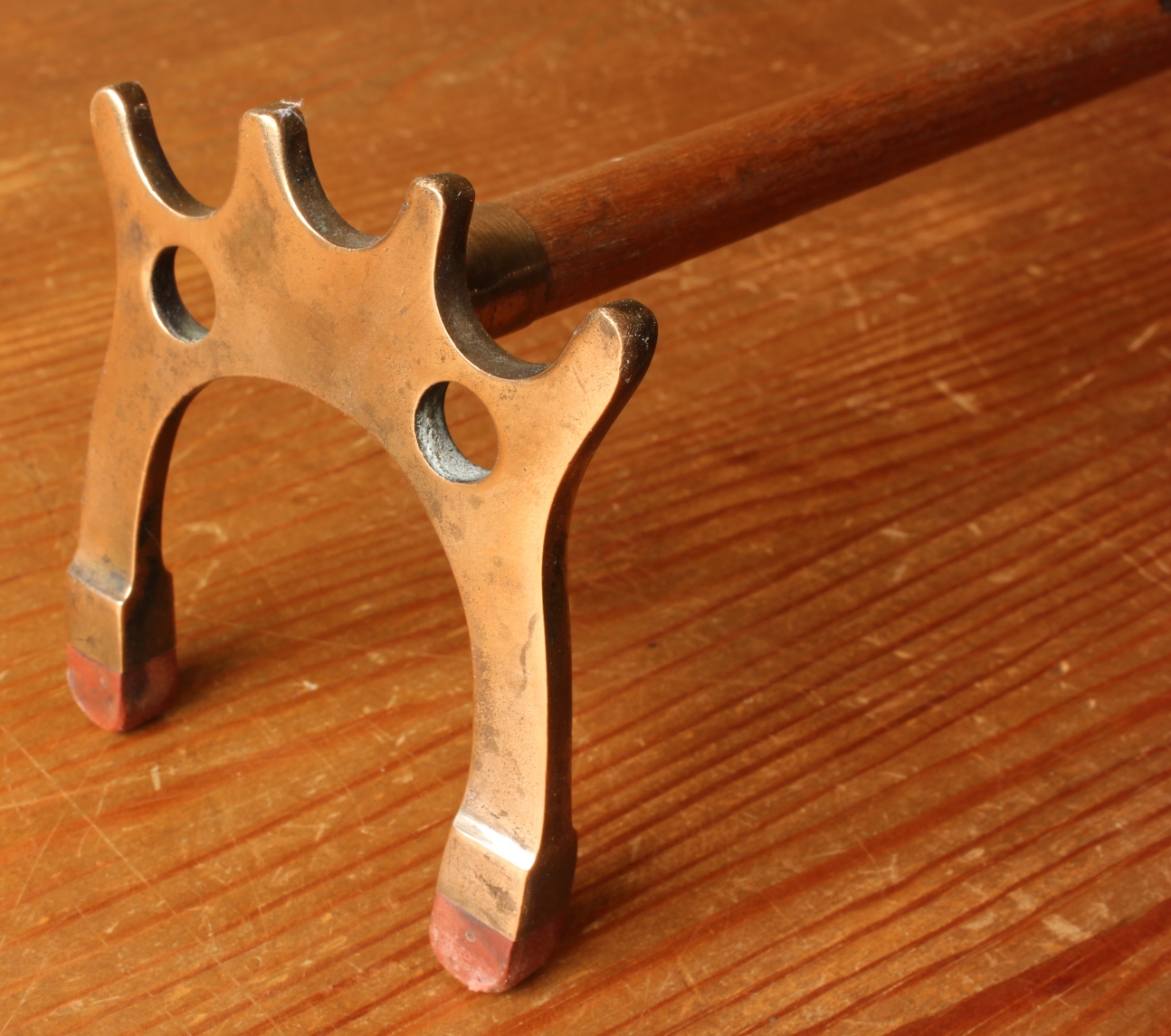 Brass Snooker Spider Cue Rest. Wood Billiards Pool Bridge Reach.