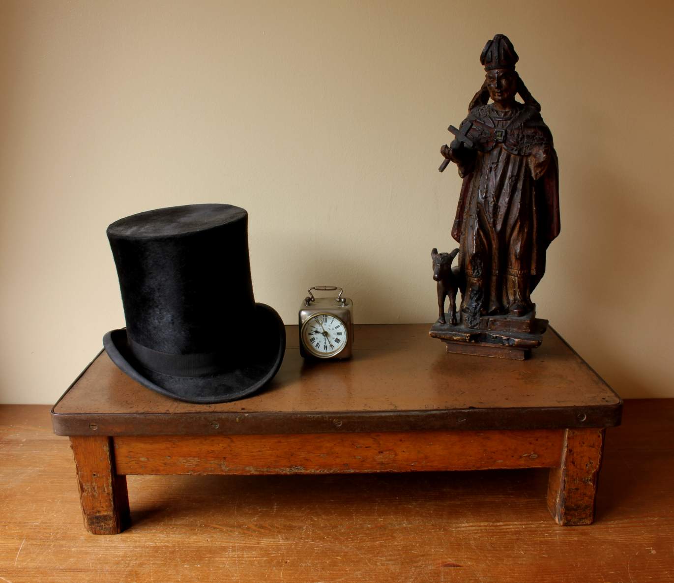 Vintage Desk Top Riser Shelf. Staverton Industrial Table. 1950s.