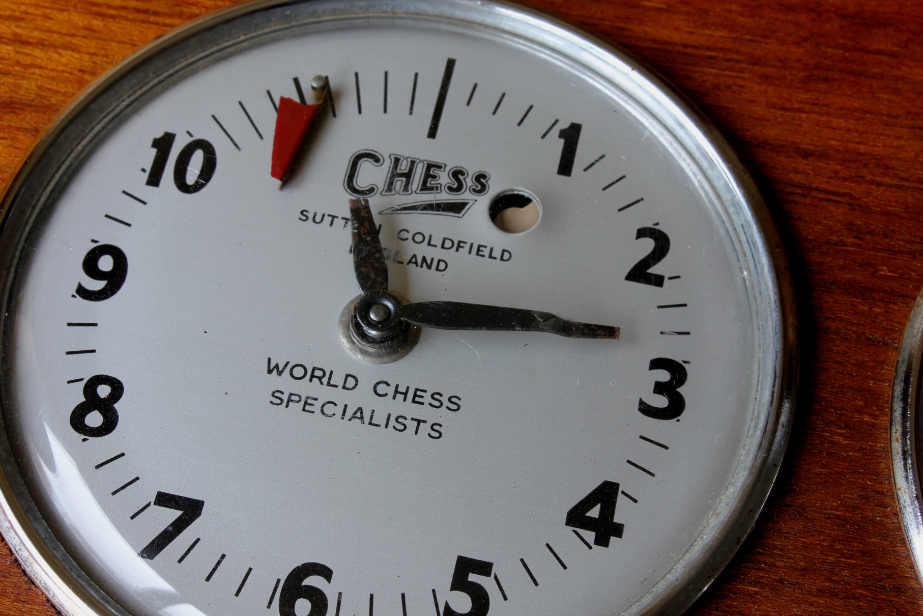 English Chess Sutton Coldfield Wooden Chess Clock Timer. c1930.