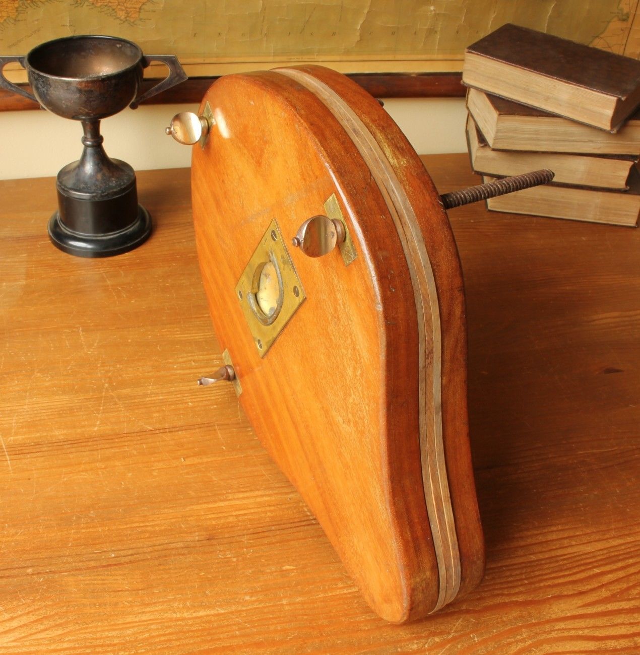 Victorian Mahogany and Brass Multiple Tennis Racket Press c1900.