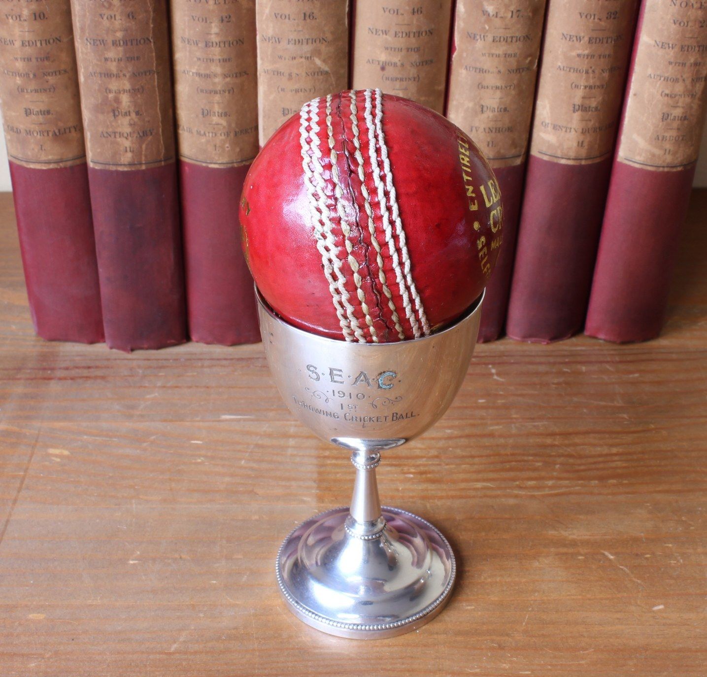 Silver Plated Trophy Cricket 1st Throwing Cricket Ball 1910 Mappin & b