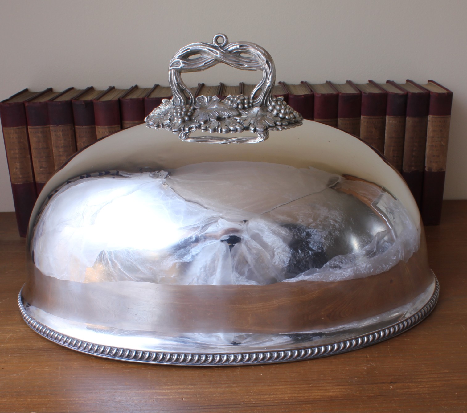 Fabulous X Large Victorian Silver Plate Meat Food Cover.