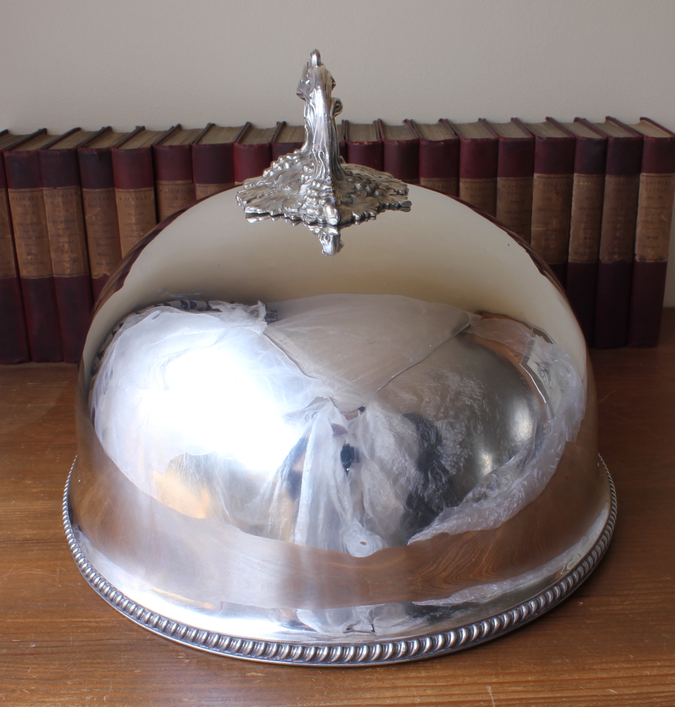 Fabulous X Large Victorian Silver Plate Meat Food Cover.