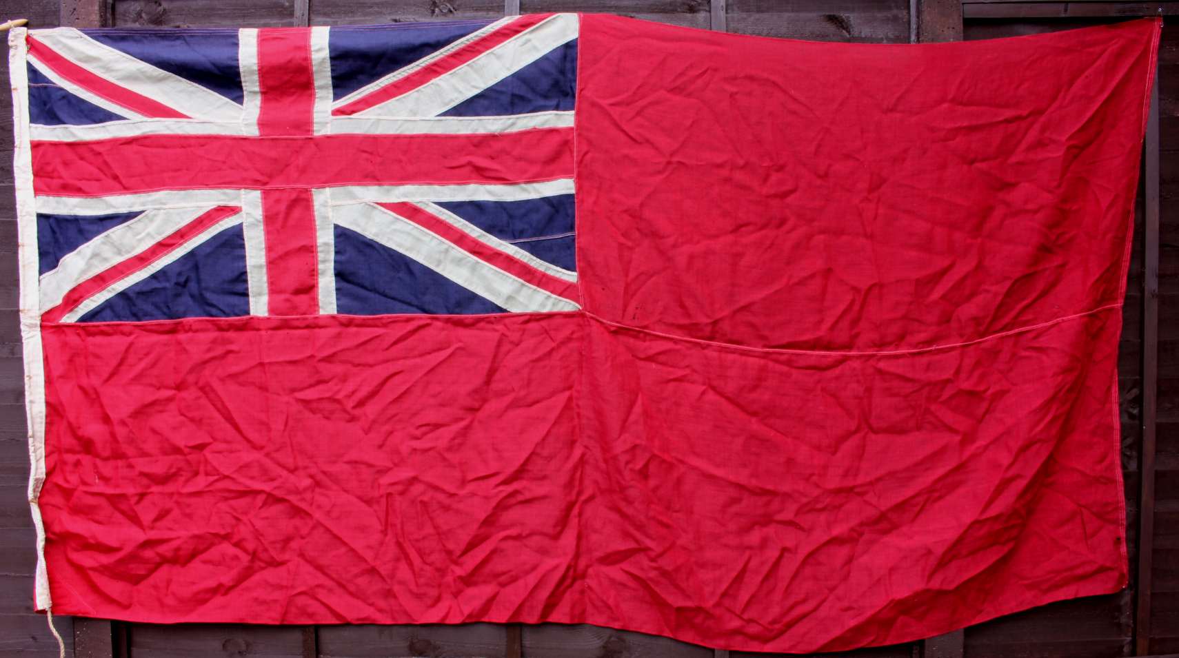 Original Hand Stitched Red Ensign Flag. British Royal Navy. 8 ft 8 ins.